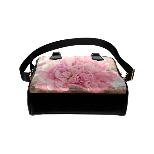 Vintage carnations on a spoon Shoulder Handbag (Model 1634)