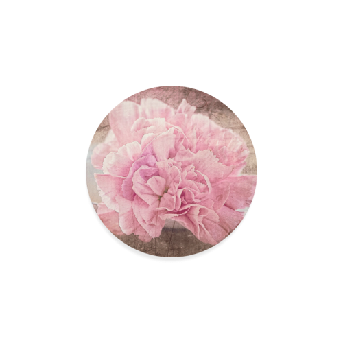 Vintage carnations on a spoon Round Coaster