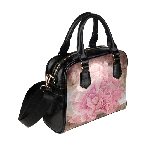 Vintage carnations on a spoon Shoulder Handbag (Model 1634)