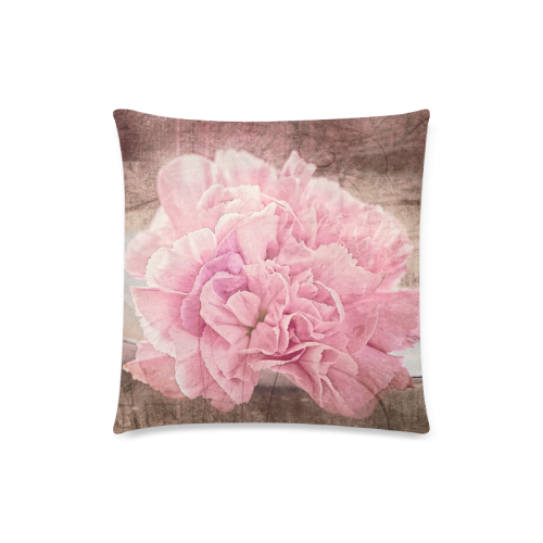 Vintage carnations on a spoon Custom Zippered Pillow Case 18"x18" (one side)