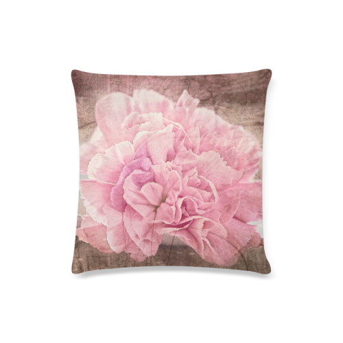 Vintage carnations on a spoon Custom Zippered Pillow Case 16"x16"(Twin Sides)