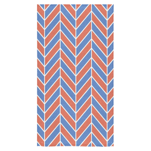 Red White Blue Herringbone Bath Towel 30"x56"