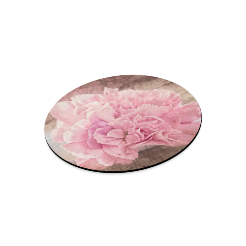 Vintage carnations on a spoon Round Mousepad