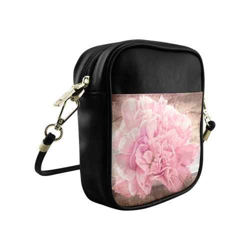 Vintage carnations on a spoon Sling Bag (Model 1627)