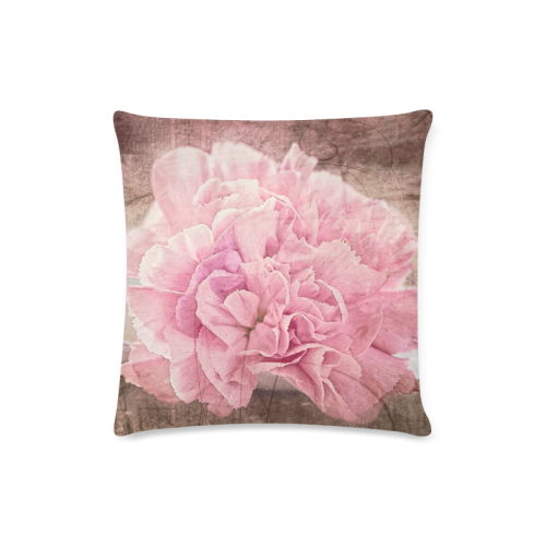 Vintage carnations on a spoon Custom Zippered Pillow Case 16"x16"(Twin Sides)