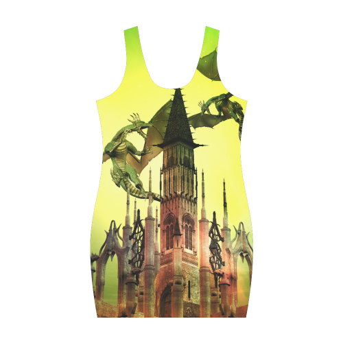 Flying dragons Medea Vest Dress (Model D06)