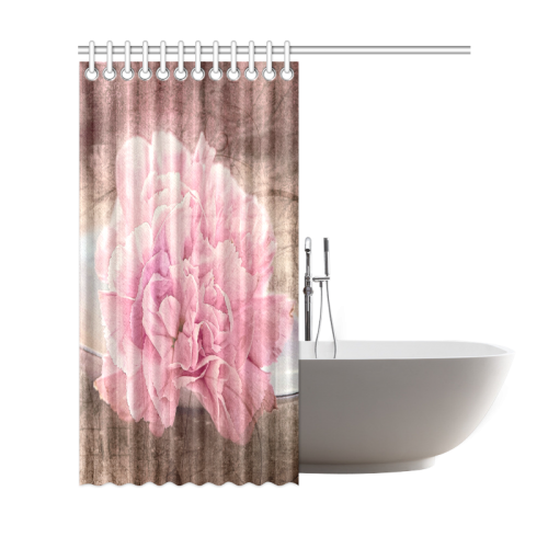 Vintage carnations on a spoon Shower Curtain 69"x72"