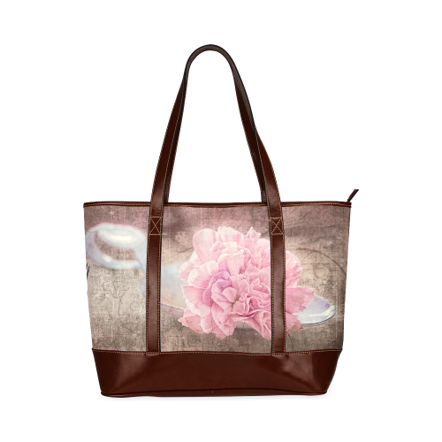 Vintage carnations on a spoon Tote Handbag (Model 1642)