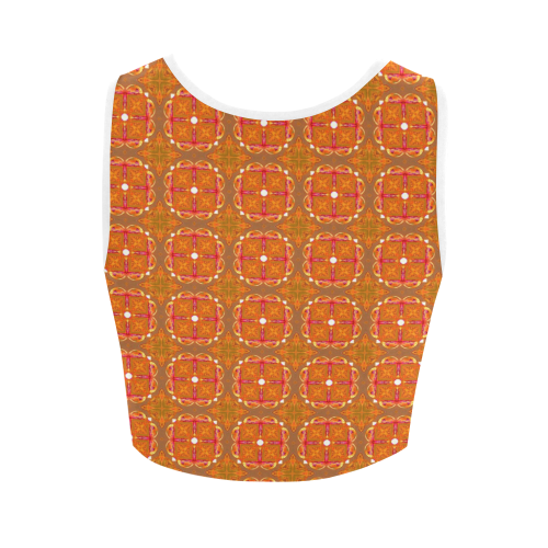 Gingerbread Houses, Cookies, Apple Cider Abstract Women's Crop Top (Model T42)