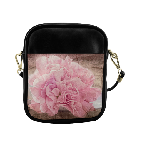 Vintage carnations on a spoon Sling Bag (Model 1627)