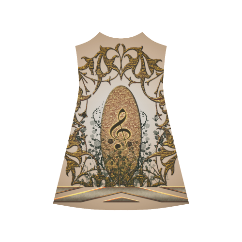 Music, clef Alcestis Slip Dress (Model D05)