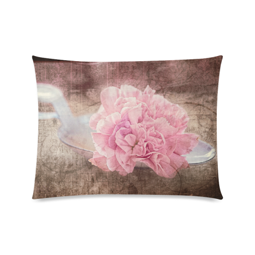 Vintage carnations on a spoon Custom Zippered Pillow Case 20"x26"(Twin Sides)