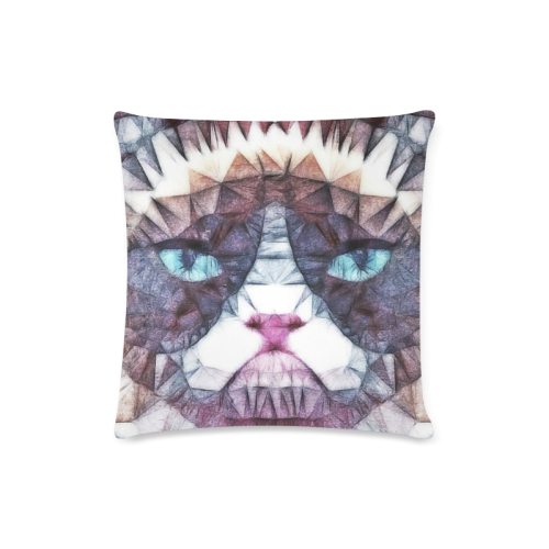 grouchy cat Custom Zippered Pillow Case 16"x16" (one side)