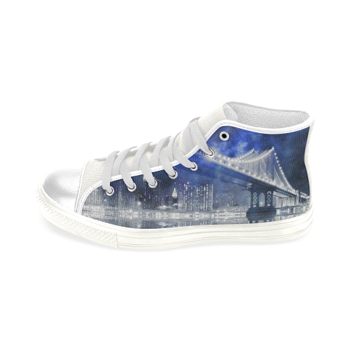 New! New York City Men’s Classic High Top Canvas Shoes (Model 017)