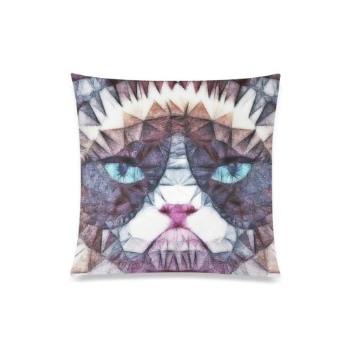 grouchy cat Custom Zippered Pillow Case 20"x20"(Twin Sides)