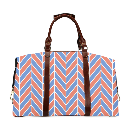 Red White Blue Herringbone Classic Travel Bag (Model 1643)