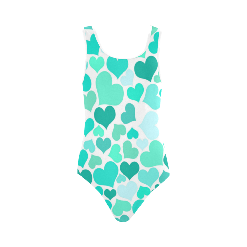 Heart 2014-0917 Vest One Piece Swimsuit (Model S04)