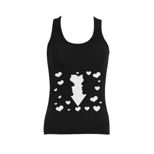 Love of the silhouettes Women's Shoulder-Free Tank Top (Model T35)