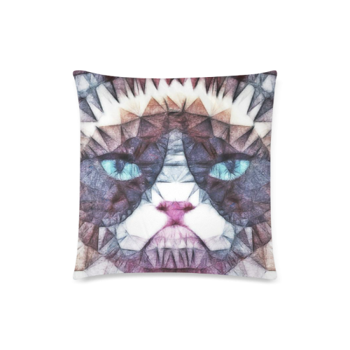 grouchy cat Custom Zippered Pillow Case 18"x18" (one side)