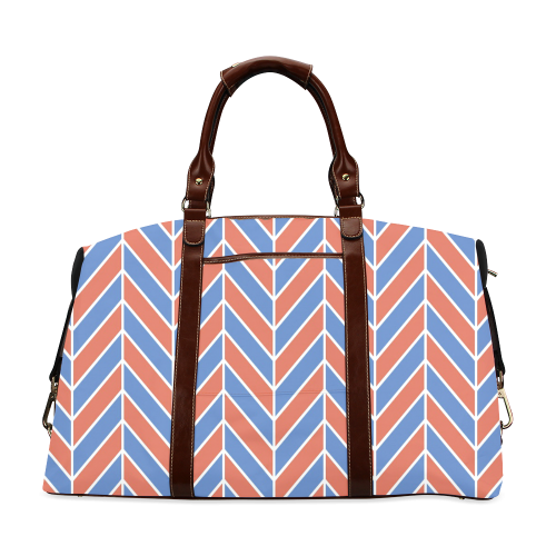 Red White Blue Herringbone Classic Travel Bag (Model 1643)