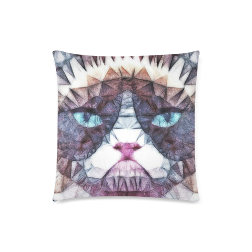 grouchy cat Custom Zippered Pillow Case 18"x18"(Twin Sides)