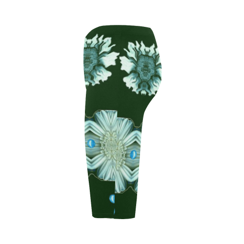 Floral and flowers in harmony Hestia Cropped Leggings (Model L03)