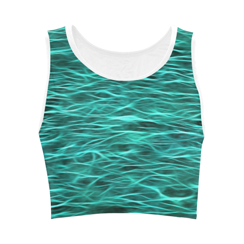 Water of Neon Women's Crop Top (Model T42)