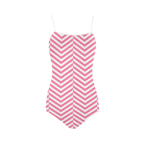 pink and white classic chevron pattern