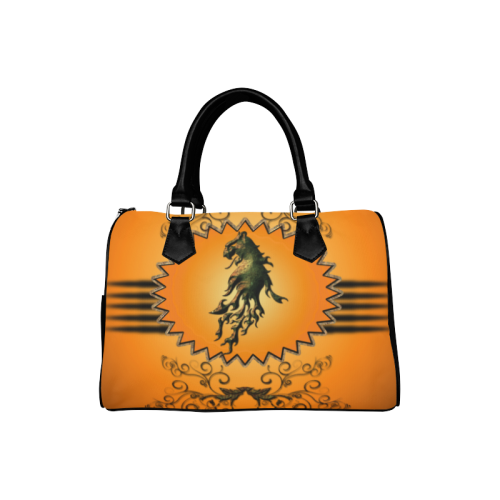 Lion with flame Boston Handbag (Model 1621)