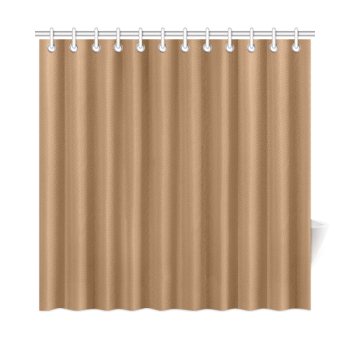 Brown Sugar Color Accent Shower Curtain 72"x72"