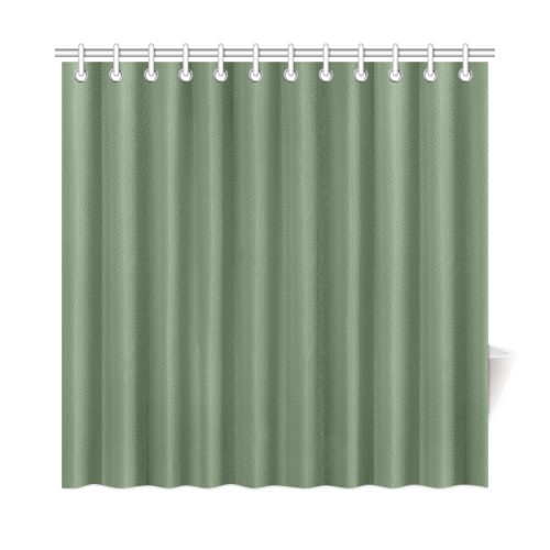 Vineyard Green Color Accent Shower Curtain 72"x72"