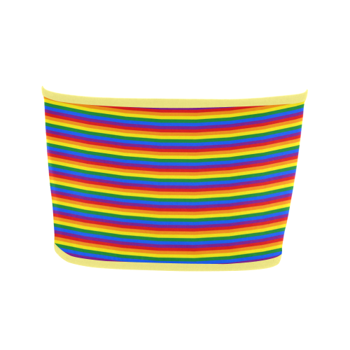 Gay Pride Rainbow Stripes Bandeau Top