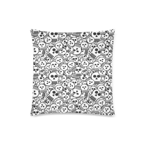 toon skulls Custom Zippered Pillow Case 18"x18" (one side)