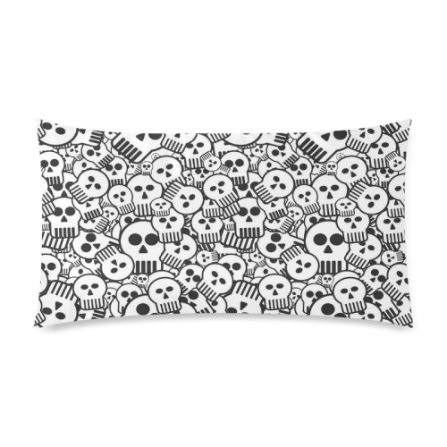 toon skulls Custom Rectangle Pillow Case 20"x36" (one side)