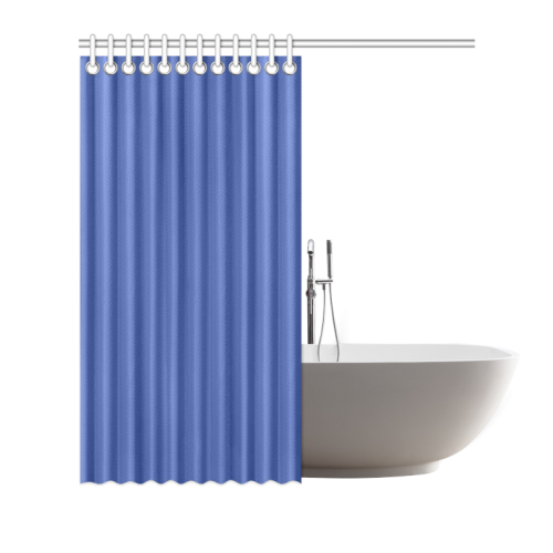 Dazzling Blue Color Accent Shower Curtain 72"x72"