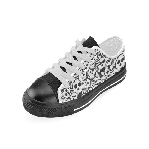 toon skulls Women's Classic Canvas Shoes (Model 018)