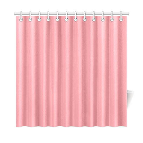 Flamingo Pink Color Accent Shower Curtain 72"x72"