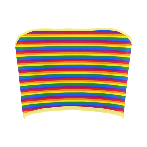 Gay Pride Rainbow Stripes Bandeau Top