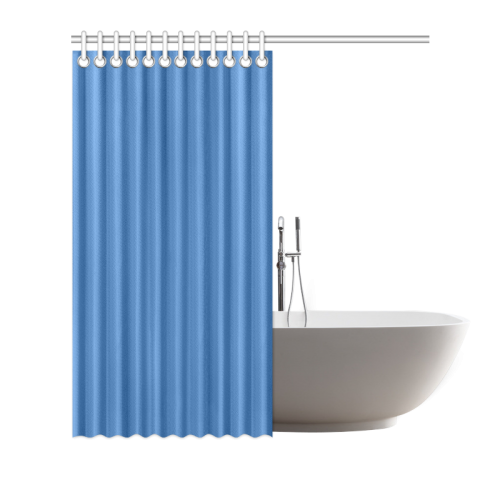 Palace Blue Color Accent Shower Curtain 72"x72"