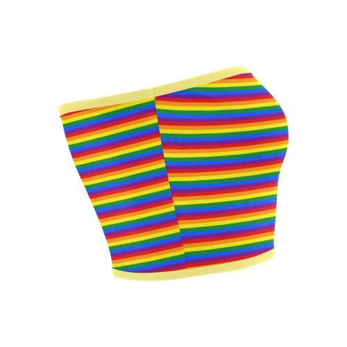 Gay Pride Rainbow Stripes Bandeau Top