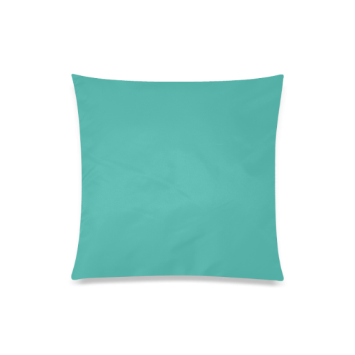 Turquoise Color Accent Custom Zippered Pillow Case 20"x20"(Twin Sides)