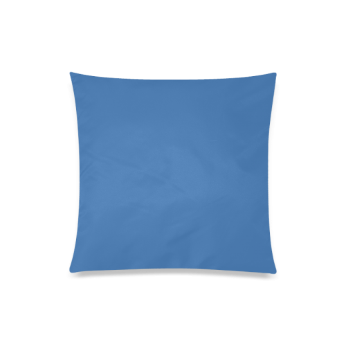 Palace Blue Color Accent Custom Zippered Pillow Case 20"x20"(Twin Sides)