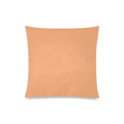 Pumpkin Color Accent Custom Zippered Pillow Case 20"x20"(Twin Sides)