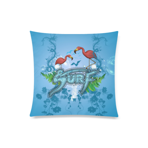 Surfing Custom Zippered Pillow Case 20"x20"(Twin Sides)