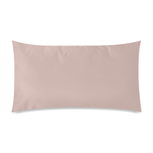 Rose Smoke Color Accent Rectangle Pillow Case 20"x36"(Twin Sides)