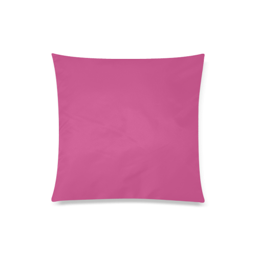 Raspberry Rose Color Accent Custom Zippered Pillow Case 20"x20"(Twin Sides)
