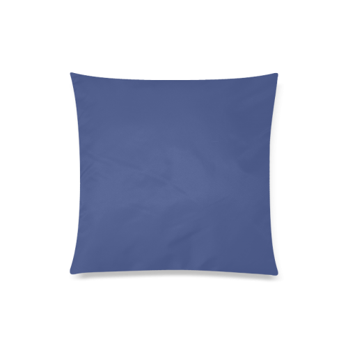 Deep Ultramarine Color Accent Custom Zippered Pillow Case 20"x20"(Twin Sides)