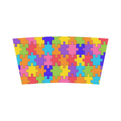 Multicolored Jigsaw Puzzle Bandeau Top