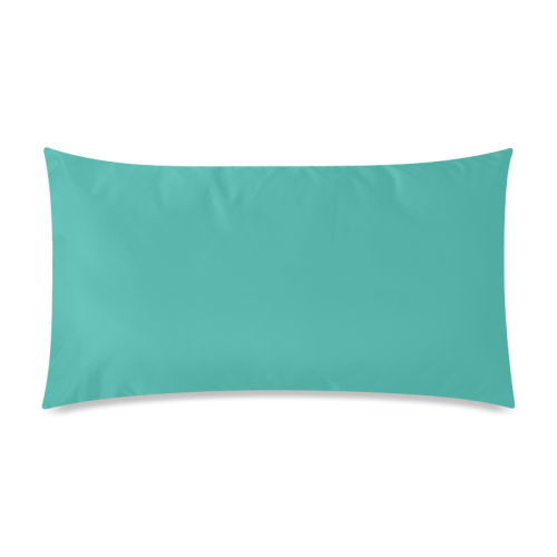 Turquoise Color Accent Rectangle Pillow Case 20"x36"(Twin Sides)
