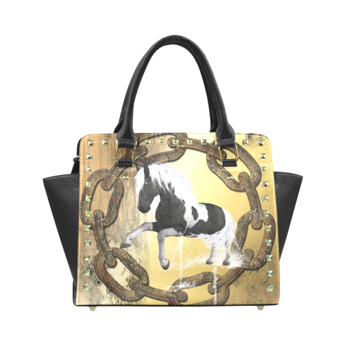 Wonderful horse Rivet Shoulder Handbag (Model 1645)